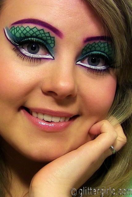 mermaid makeup full faced