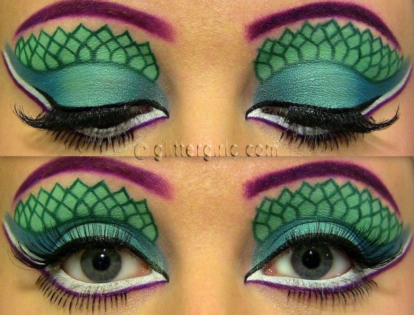 Mermaid makeup look