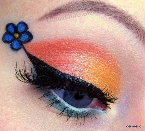 Spring flower makeup