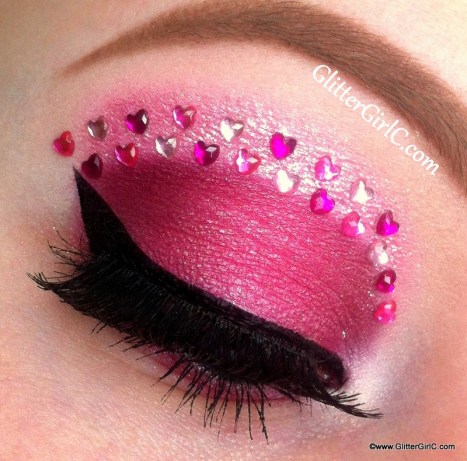 pink valentines day makeup