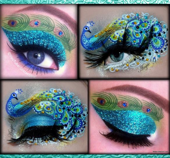 Peacock makeup looks
