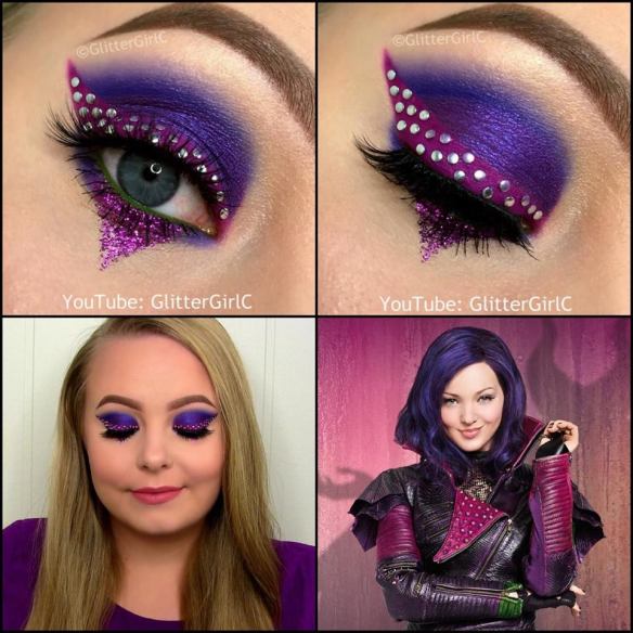 Descendants Mal Makeup look