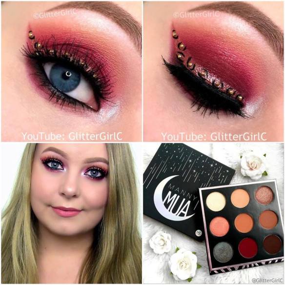 Manny MUA Makeup geek palette look